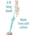 thumbnail image 4 of HAHDAXIA Light Blue Leash for Dogs, Blue Rope Leash, Beachy Style Cotton Rope Leash for Dogs, Leash for Small Dogs, Leash for Medium Dogs, Leash for Large Dogs, Handmade Dog Leash (Sea Blue), 4 of 7