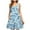 Blue, variant on ZQUUVOU Women's Beach Floral Sundress Casual Boho Loose Sleeveless Round Neck Short Dress Multicolor