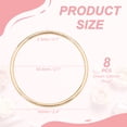 thumbnail image 2 of Uxcell 8Pcs Dream Catcher Rings, 2.4" Metal Hoops for Crafts Wreath Hoop Rings for Wall Hanging Crafts Home Decorations DIY Wedding Wreath Decor, Gold 2.1, 2 of 7