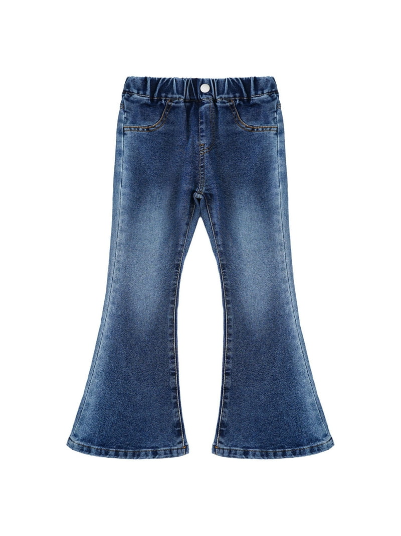 Alvivi Teens Girls Flared Bell Bottoms Jeans Casual Elastic