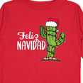 thumbnail image 4 of Inktastic Feliz Navidad Christmas Cactus in Santa Hat Boys or Girls Long Sleeve Toddler T-Shirt, 4 of 5