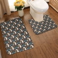 thumbnail image 2 of Yiaed Cute Alpaca Print Bathroom Mat Set 2 Pieces Mat Anti-Skid Pad Ultra Soft and Absorbent Bathroom Bath Mat Contour Bath Rugs for Toilet Base, 2 of 6