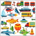 thumbnail image 1 of Calcomanías de pared 2 uds Vehículos de construcción Baoblaze para niños Habitación de juegos, 1 of 7