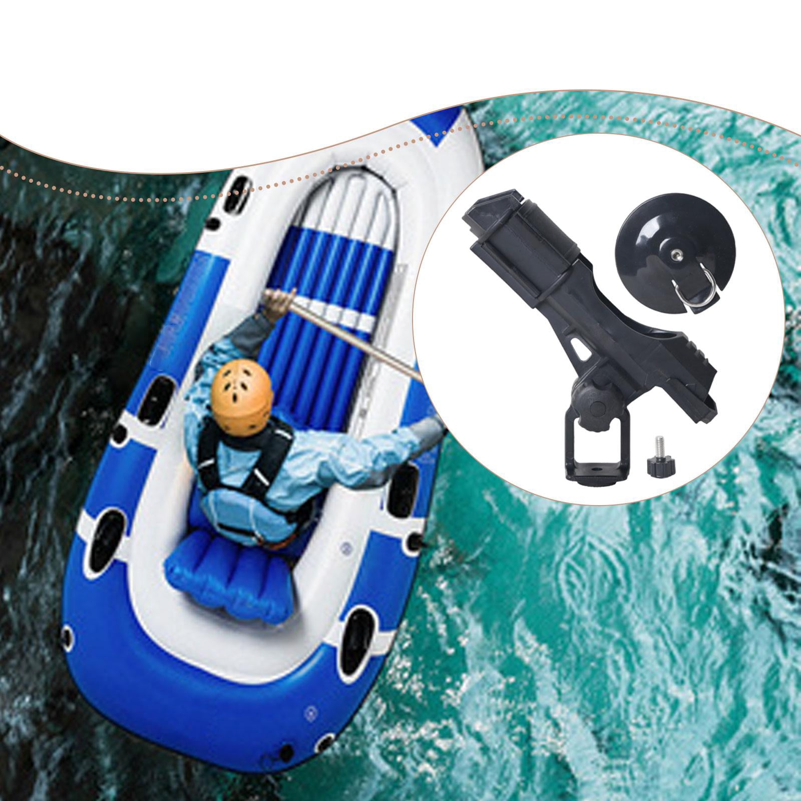 Miulika Fishing Rod Holder Adjustable Fishing Pole Holder Inflatable Boat Rod Mount Bracket Secure Accessories Lightweight Construction Suitable for Kayak Boa Black Base