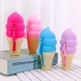 thumbnail image 2 of Coin Purse Silicone Zipper Ice Cream Shape Coin Pouch Coin Wallet Bag Charm, 2 of 6