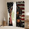 thumbnail image 3 of Manfei Vintage Dachshund Kitchen Curtains, American Flag Black Out Curtains Pack of 2 (42x63 Each), Black Brown, 3 of 6