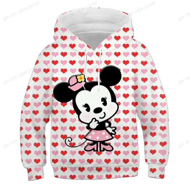 Sudaderas con capucha de Mickey Mouse para niñas, moda de primavera y otoño, sudaderas de manga larga, Tops con capucha de ocio de dibujos animados para niños, disfraces 1-14 Yrs120 zhangmengya CONDUJO