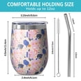 thumbnail image 5 of Modern 12oz Stainless Steel Insulated Wine Tumbler with Lid and Straw – Double Wall Vacuum Mug for Hot & Cold Drinks, 304 Steel Interior, Sweat-Free Design, 5 of 5