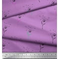 thumbnail image 3 of Soimoi Purple Cotton Cambric Fabric Clove Leaves Fabric Prints By Yard 42 Inch Wide, 3 of 3