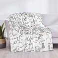 thumbnail image 3 of Uemuo Chemical Formulas Printed Throw Blanket for Couch, Fluffy Fuzzy Blankets for Bed, Sofa, Cozy Flannel Faux Fur Blanket-60"x50", 3 of 6