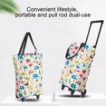 thumbnail image 4 of Kripyery Grocery Cart with Wheels Collapsible Rolling Shopping Cart 2-in-1 Folding Design Portable Bag Waterproof Stair Climbing Telescoping Trolley Tote Bag, 4 of 8