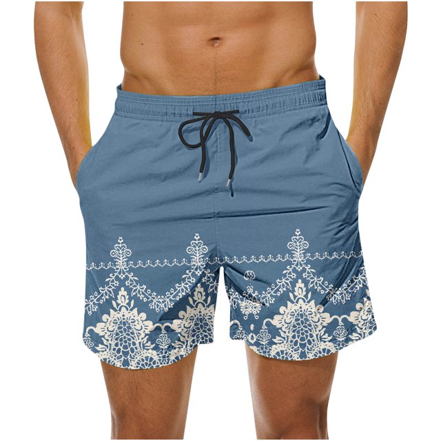 Puntoco Pantalones Cortos Con Estampado Hawaiano Para Hombre, Pantalones Cortos Con Bolsillo Y Cordón, Color Xxxxl, Pantalones Cortos Para Hombre