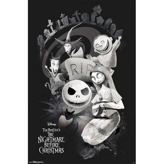 The Nightmare Before Christmas - RIP Poster Print (22 x 34)