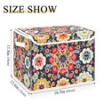 thumbnail image 5 of Yayeee Collapsible Storage Bin with Lid Fabric Closet Decorative Basket with Handles, Colorful Floral Pattern, 5 of 7