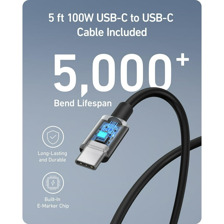 Anker Nano Charger, Cargador Plegable Para MacBook De 100 W Para IPhone