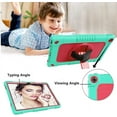 thumbnail image 7 of FIEWESEY for Lenovo M10 Plus 3rd Gen Tablet Case Built in Rotating Kickstand Shoulder Strap Hand Strap Hybrid Shockproof Armor Kids Friendly Case for Lenovo M10 Plus 10.6 inch 2022 - Green+Pink, 7 of 7