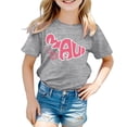 thumbnail image 1 of TZEWGL T-Shirts pour Enfants Col Rond Manches Courtes Amples Imprimé Graphique Blouse pour Nouveau-Nés Taille 6-7T, 1 of 3