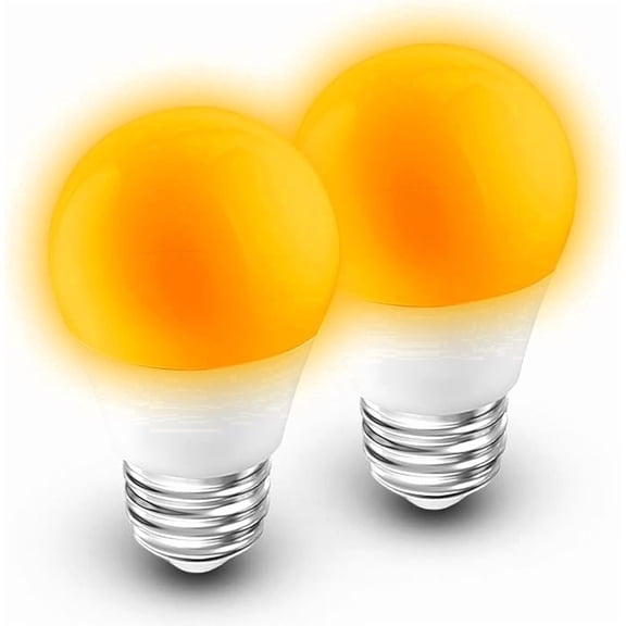 E26 1800K Amber Warm Sleep Light Bulb, 40W Equivalent, Blue Light Blocking, 3W Mood Soothing Night Bulb, Non-Dimmable, 2 Pack