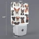 thumbnail image 2 of Balery Happy Dog Faces Collage Luz Nocturna LED con Sensor Automático, Enchufe con Sensor Crepuscular, Luz Suave de 0.5W para Dormitorio, Pasillo, Baño-UK, 2 of 7