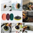 thumbnail image 4 of 22 Piezas Cepillo de Limpieza de Taladro, Kit de Accesorio de Cepillo de Taladro Eléctrico Limpieza Cocina Baño Azulejo Lechada Alfombra de Piso Coche Fregador Parrilla Turbo ER, 4 of 5