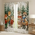 thumbnail image 2 of Manfei Cartoon Raccoon Black Out Curtains for Teens, Vintage Fairy Tale Animal Curtains Pack of 2 (42x63 Each), Western Christmas Bedroom Curtains, Curtains and Drapes Decor, 2 of 6