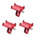 thumbnail image 2 of maskred Aluminum Alloy Mobile Phone Holder for Smartphone 3.5-6.2 inch Mobile Cell Phone Bike Handlebar Mount Bracket Racks red 3Set, 2 of 6