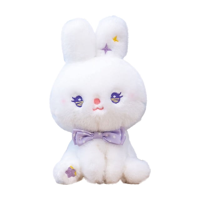 Cute Rabbit Plush Toy With Bow Tie, Soft And Huggable, Perfect For Decor And Comfort, 8.7 Inches