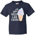thumbnail image 3 of Inktastic All You Need is Ice Cream with Ice Cream Cone Youth T-Shirt, 3 of 5