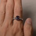 thumbnail image 3 of Wedding Ring Alexandrite Ring Oval Cut Gems Color Changing Gemstone June Birthstone Sterling Silver Ring, 3 of 3