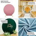 thumbnail image 4 of Efavormart 7.5ft Metallic Champagne Soft Velvet Round Backdrop Stand Cover, Fitted Wedding Arch Cover - 2-Sided, 4 of 6