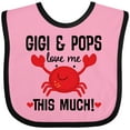 thumbnail image 3 of Inktastic Gigi and Pops Love Me Grandchild Boys or Girls Baby Bib, 3 of 4