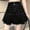 Black, variant on FASHOFT Jean Skirt for Women Casual Denim Skirt Pleated Design Mini Length Slim Fit Fashion All Match Daily Street Wear Denim Skirts Black