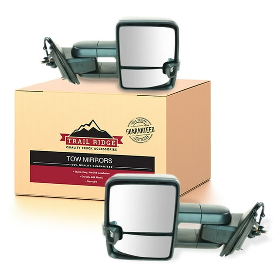 Trail Ridge Tow Mirror Power Fold Heat Signal Spotlight OAT Textured Pair for GM TR10185