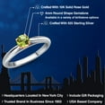 thumbnail image 2 of Gem Stone King 925 Silver and 10K Rose Gold Green Peridot Engagement Ring for Women | 0.30 Cttw | Round 4MM | Gemstone August Birthstone | Size 7, 2 of 6