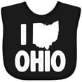 thumbnail image 3 of Inktastic I Love Ohio with State Silhouette Boys or Girls Baby Bib, 3 of 4