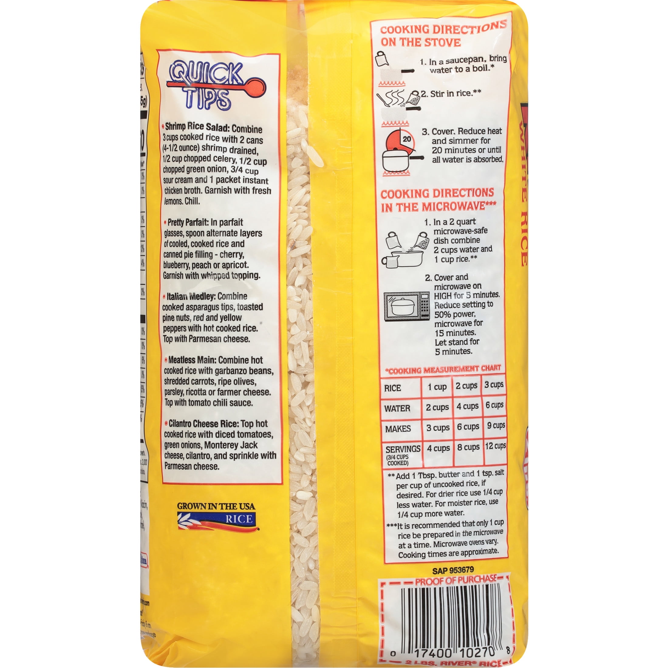 River Rice Enriched White Rice, Medium Grain, 2 lb Bag