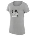 thumbnail image 2 of Women's G-III 4Her by Carl Banks Gray Los Angeles Kings Super-Slim Fit Lightweight Filigree Logo T-Shirt, 2 of 3