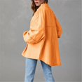 thumbnail image 5 of Niaviben Jean Jacket Women Long Denim Jacket Women Oversized Jean Jacket Denim Jackets for Women Womens Jacket Jackets for Women Jackets Women Orange L, 5 of 6