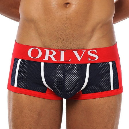 

UDAXB Lingerie Men Underwear Solid Breathable Boxer Brief Short Bulge Pouch Underpants