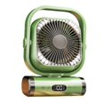 thumbnail image 4 of Temporizador de ventilador de Camping, ventilador de mesa silencioso con rotación de 360  degree para escritorio de Camping al aire libre Verde, 4 of 9