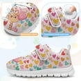 thumbnail image 5 of Psesaysky Children's Single Buckle Sneakers Colorful Love Heart Print Sneakers Non-Slip and Durable Running Shoes for Kids Cartoon Giraffe Sneakers, 5 of 7