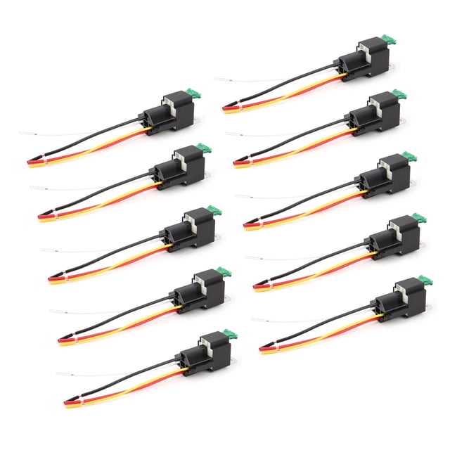 Relé con cable base, relé de 10 piezas Relé de 12 V CC Relé de fusible autónomo Diseño elevado Jadeshay A