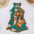 thumbnail image 6 of FYMNSI Mommy and Me Summer Short Romper Outfits Sleeveless Belted Casual Jumpsuit Overall for Beach Holiday Photo Shoot Green (Baby 3-6M), 6 of 10