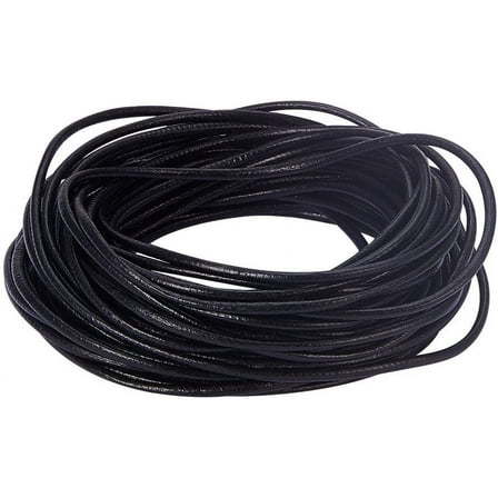 10ms Round Leather Necklace Cords for Bracelet Neckacle Beading Jewelry Making 3mm