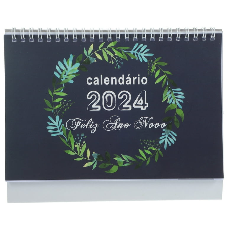 1 Book of Free Standing Calendar 2024 Desktop Calendar Desktop Calendar  Desk Calendar for Brazil - Walmart.com