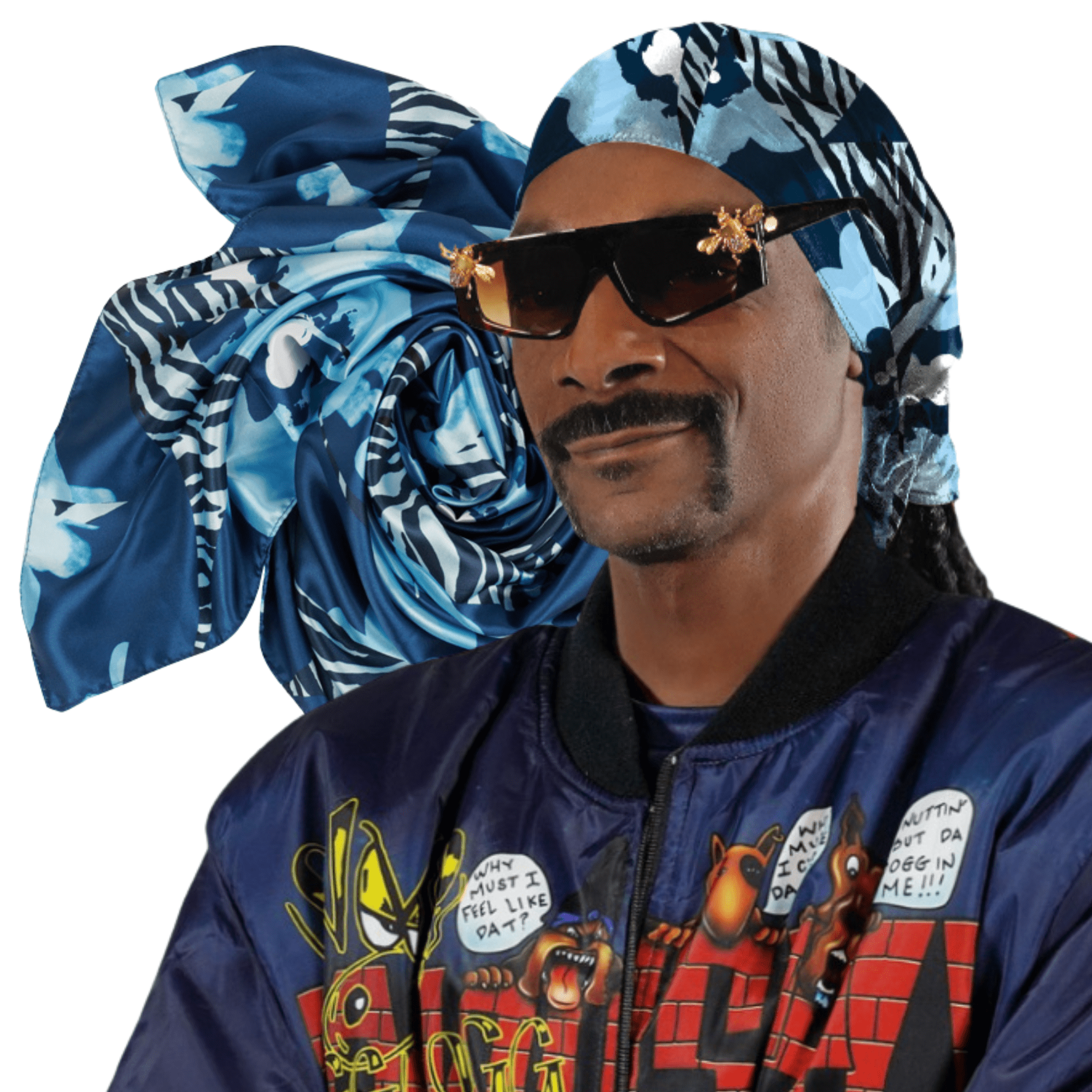 Broadus Collection Scarf by Shante & Snoop Dogg 60" x 15" Headwrap, Floral Zebra