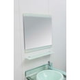 thumbnail image 6 of Lorixon Modern Wall-Mount Bathroom Vanity Set, 24 Inch Light Blue Glass Top, Single Sink with Mirror and Shelves, Stainless Steel Frame, 6 of 8