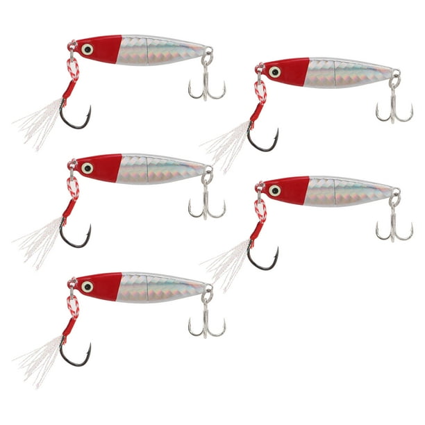 Jig Fishing Lures, Artificial Vib Fishing Lure 5Pcs For River For