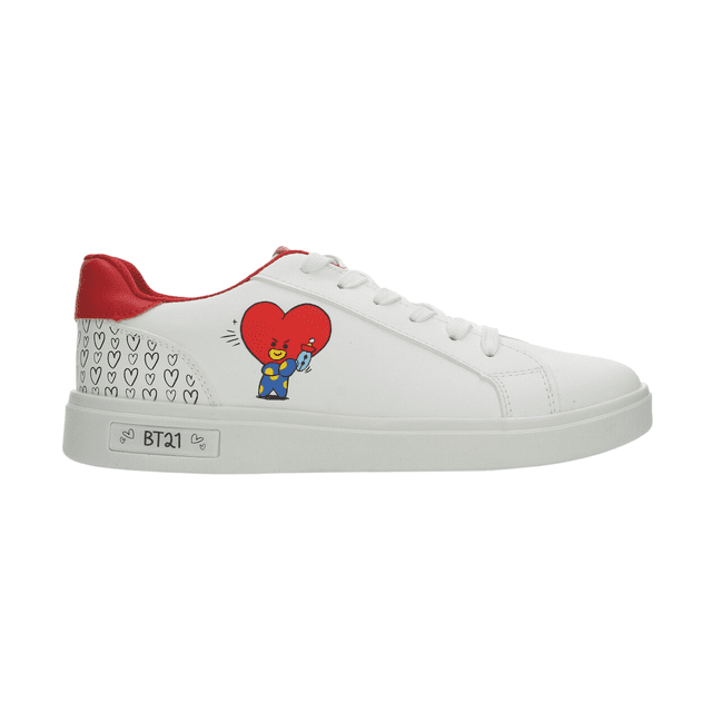 Tenis BT21 Tata BTS Niña Blanco Casual Kpop Juvenil T22-26 blanco 26
