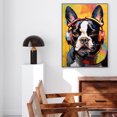 thumbnail image 4 of Boston Terrier Dog Poster Canvas Wall Art for Home/Bedroom/Living Decor - Dog Art Canvas Print Wall Art Painting Ready to Hang Dog Cat Lovers Gifts - Size 23x36 Inch, 4 of 5